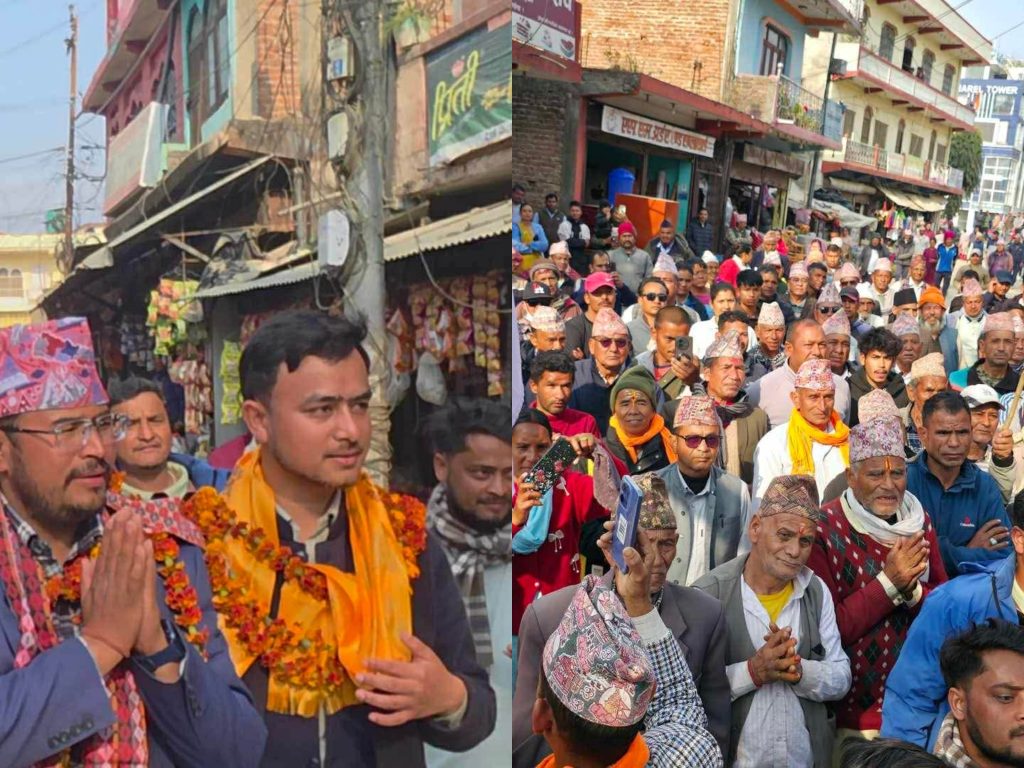 सुर्खेत–१ मा रवि किरण हमालको शक्ति प्रदर्शन, छिन्चुमा जनसागर